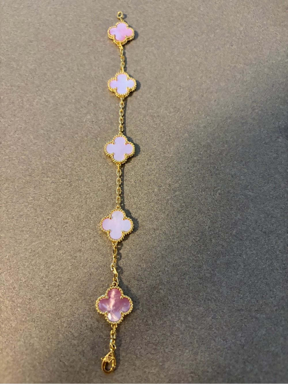 Pink Clover-Link Gold Bracelet - Women's Jewelry